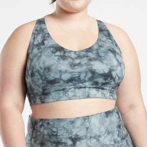 Athleta Solace Sports Bra 3X D-DD+ Riptide Grey